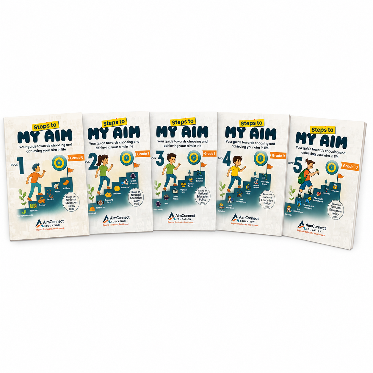 Steps to My Aim Complete Set – Part 1 to 5 Career Exploration Books(Inclusive of shipping charge)