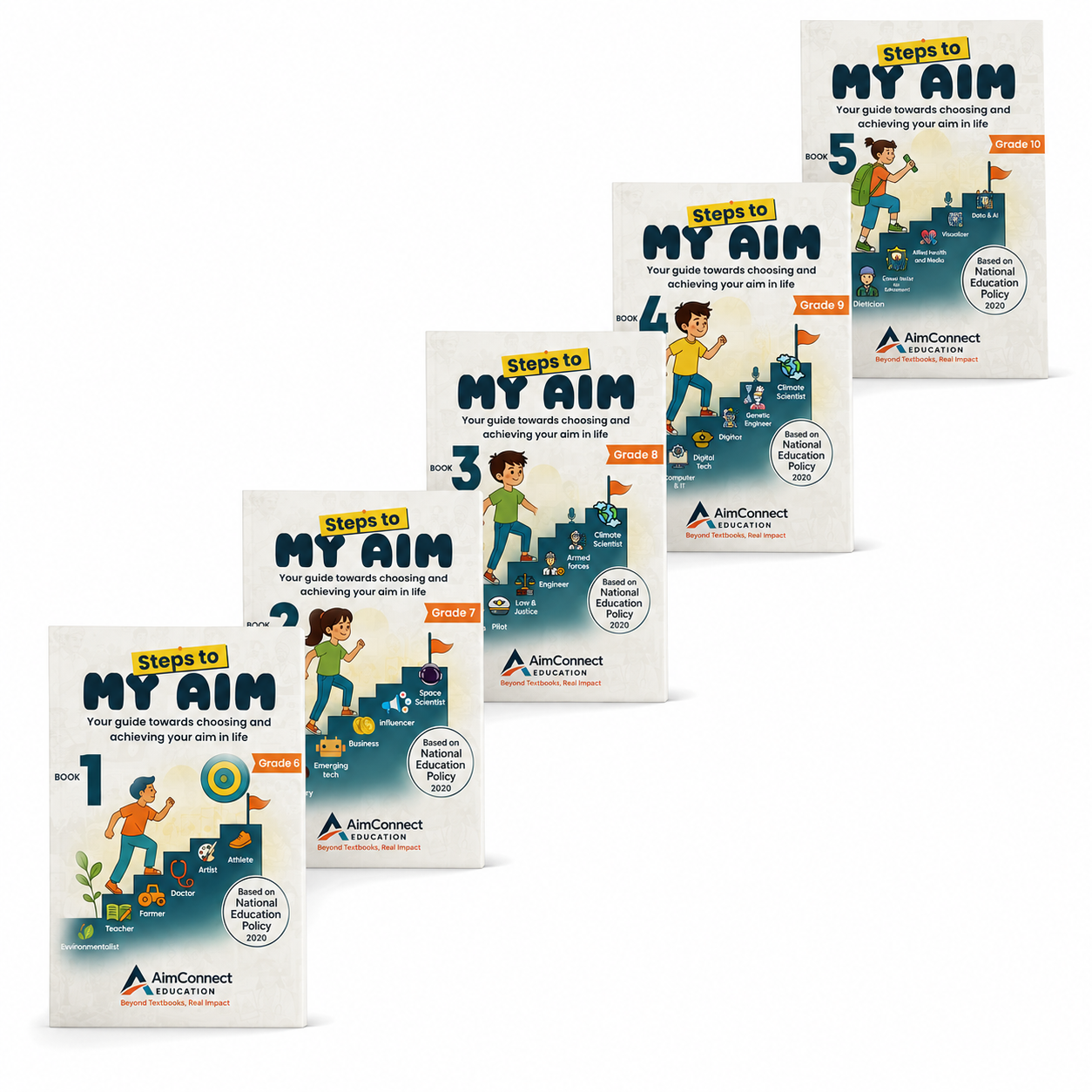 Steps to My Aim Complete Set – Part 1 to 5 Career Exploration Books(Inclusive of shipping charge)
