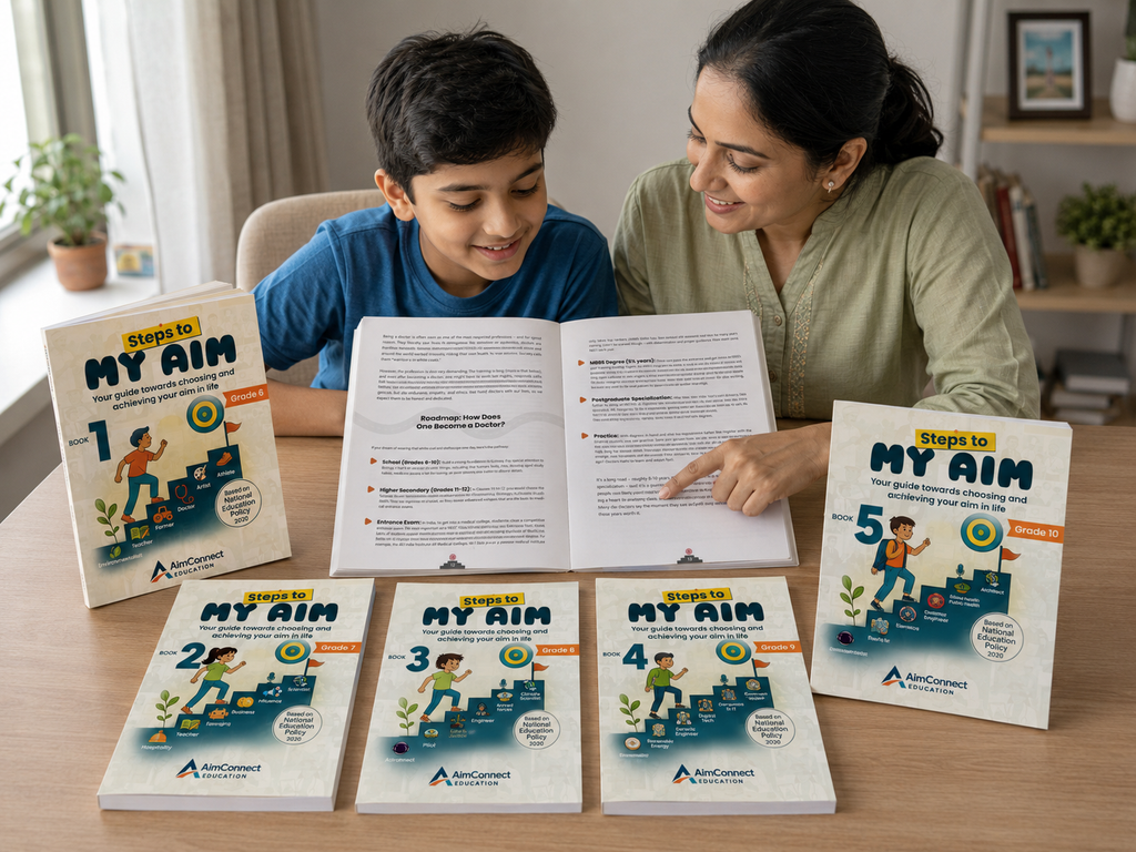Steps to My Aim Complete Set – Part 1 to 5 Career Exploration Books(Inclusive of shipping charge)